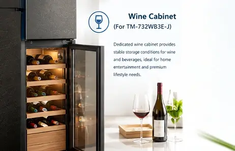 Wine Cabinet | Smeta side by side door refrigerator