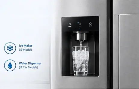 Ice-Maker & Water Dispenser | Smeta large american style fridge freezer