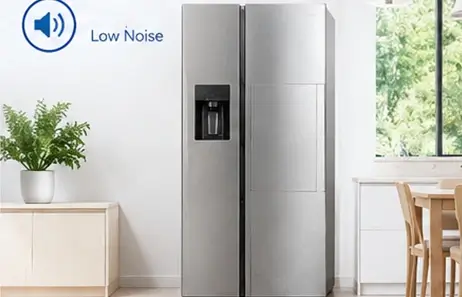 low-noise | Smeta large american style fridge freezer