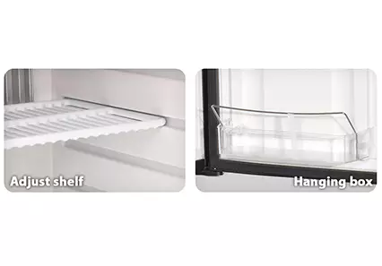 Adjustable shelves and multiple door balconies | Smeta propane ref