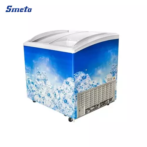 262L Glass Top Commercial Chest Freezer