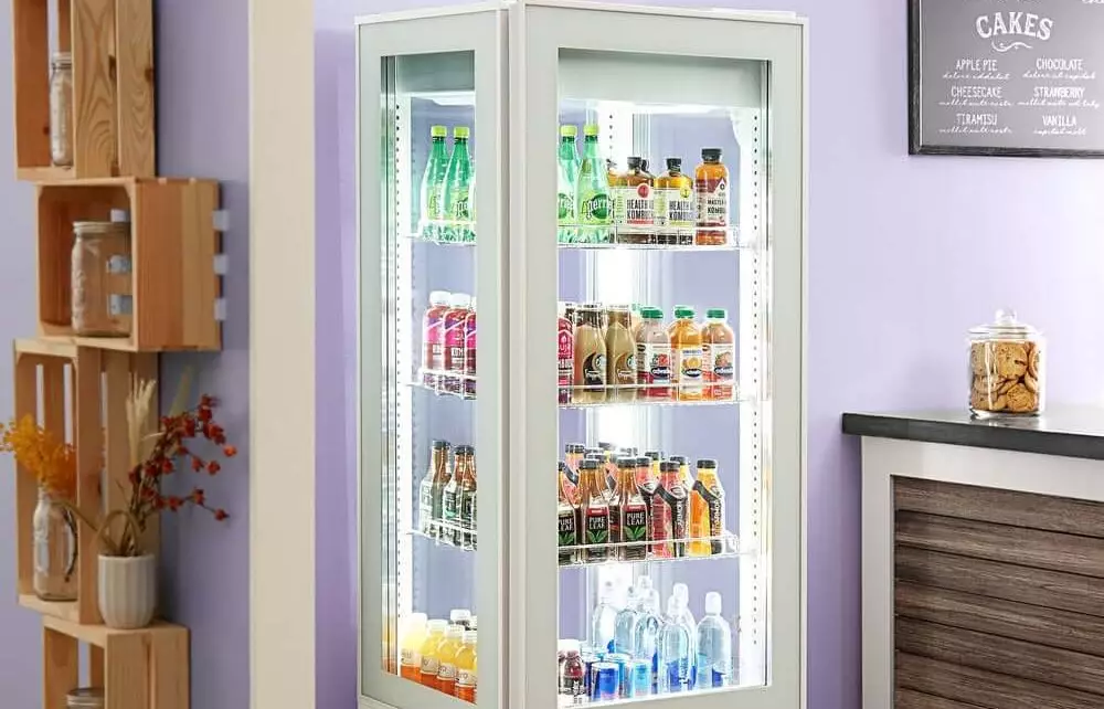 Smeta 4-Sided Glass Display Fridge detail