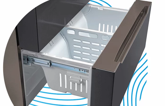 Smeta 22.5 Cu. Ft. Counter Depth French Door Refrigerator 4-Door with ...