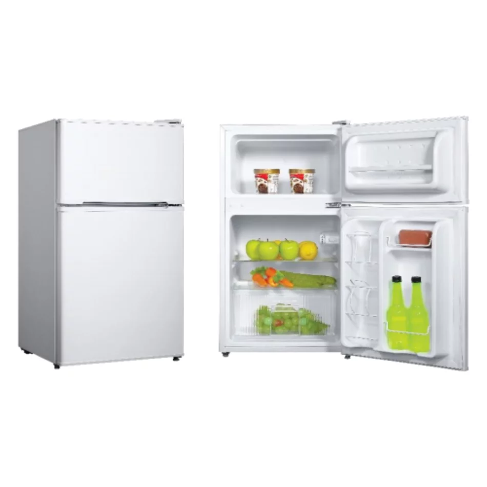 3.1 Cu.Ft. White Double Door Top Fridge Freezer